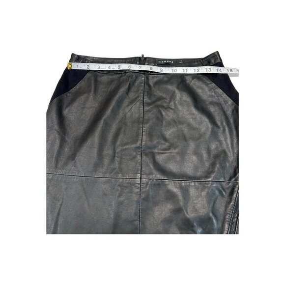 Trouve Womens 4 Leather Rayon‎ Blend Skirt Midi Side Zip Detail Stretch - Picture 4 of 6